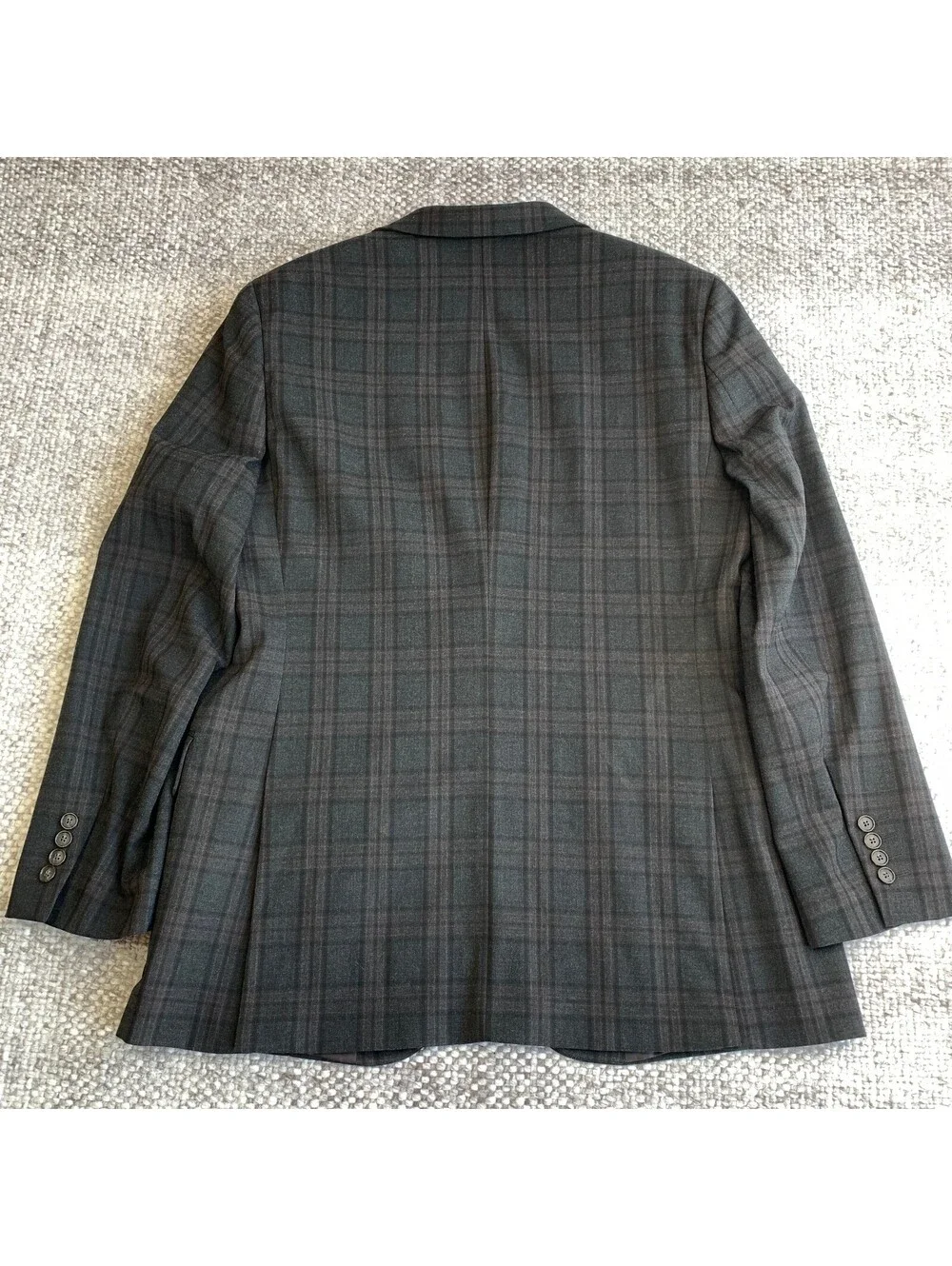Stafford Men's Classic Fit Travel Sport Coat Blazer 44 Regular Plaid